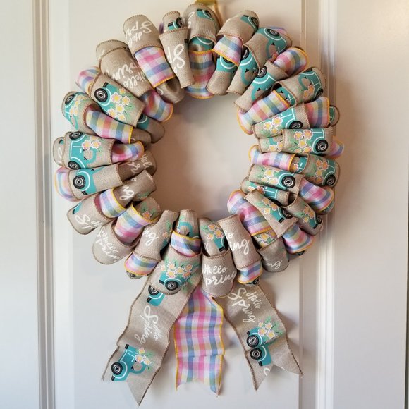 Hand Crafted Other - New Ribbon Spring Wreath 🌸🌻